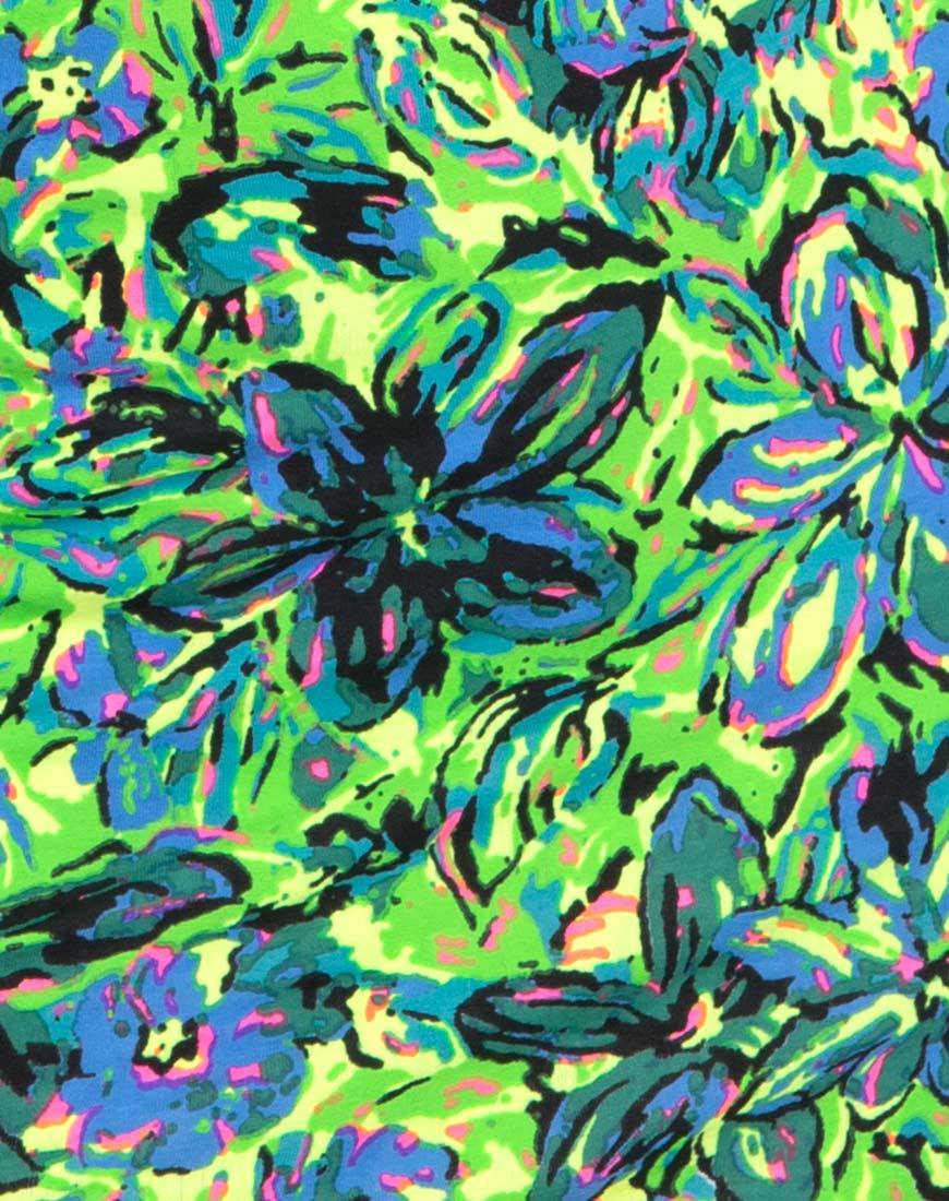 Imagen de Canna Bodycon Dress in Fluro Flower Citrus