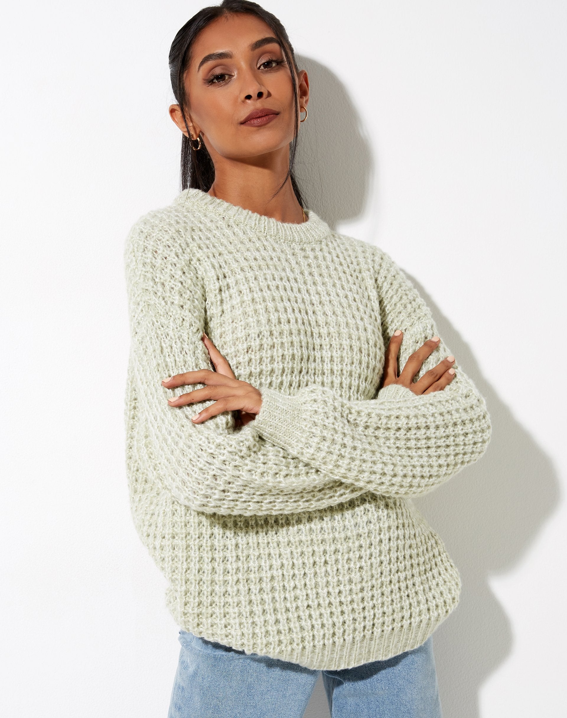 Imagen de Caribou Jumper in Chunky Knit Mint