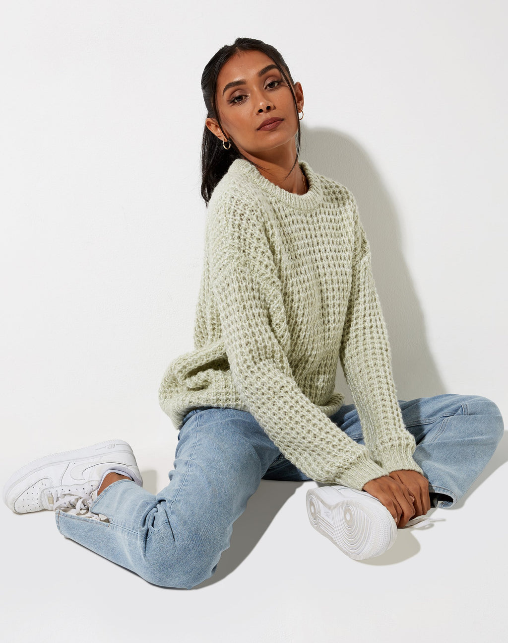 Jersey Caribou en Chunky Knit Mint