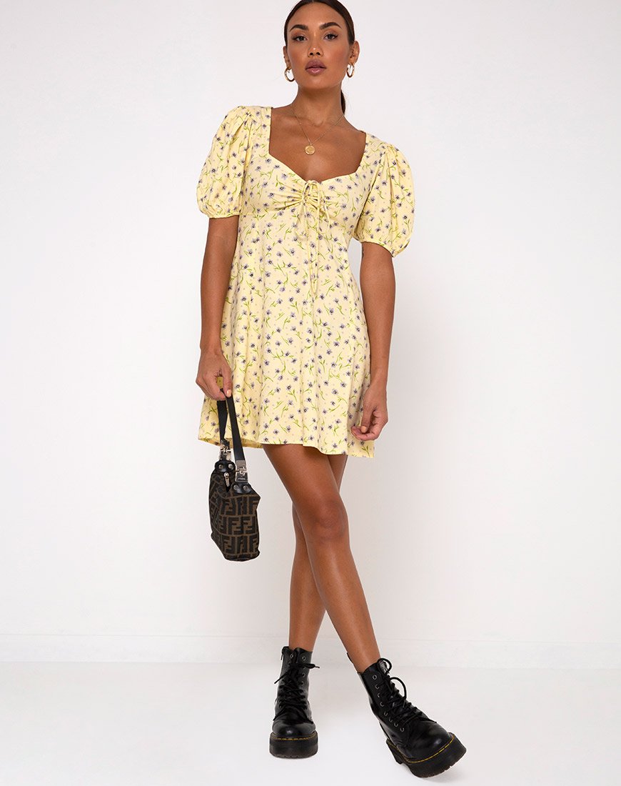 Imagen del vestido Carie en Wild Flower Lemon Drop