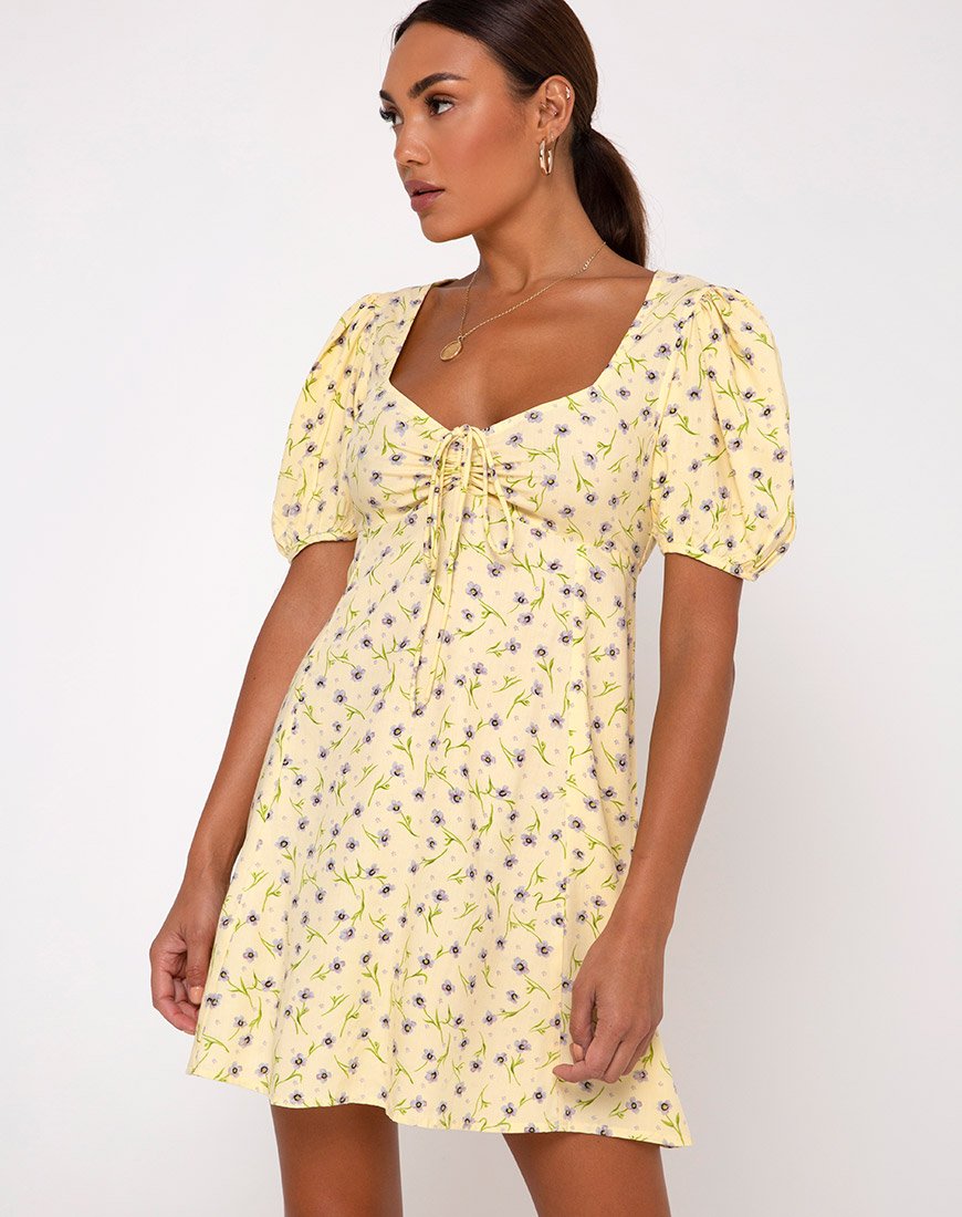 Vestido Carie en Wild Flower Lemon Drop