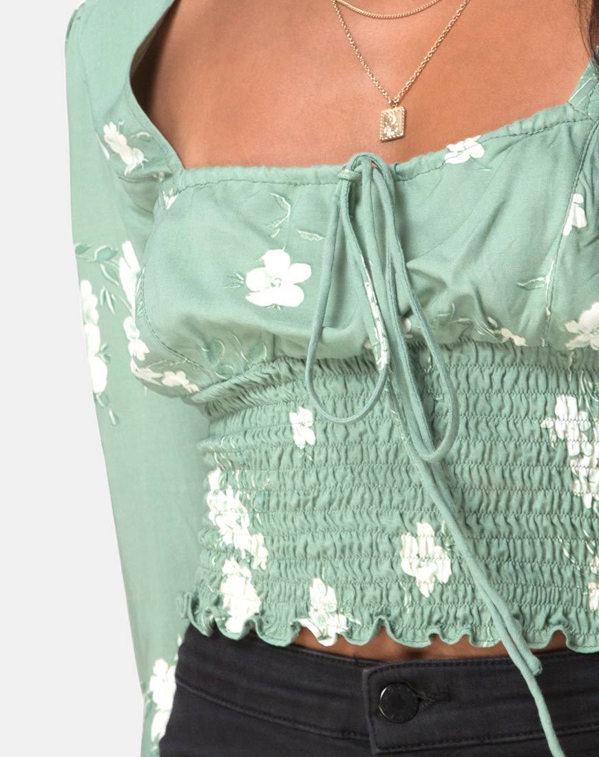 Imagen de Carmen Top en Mono Flor Verde