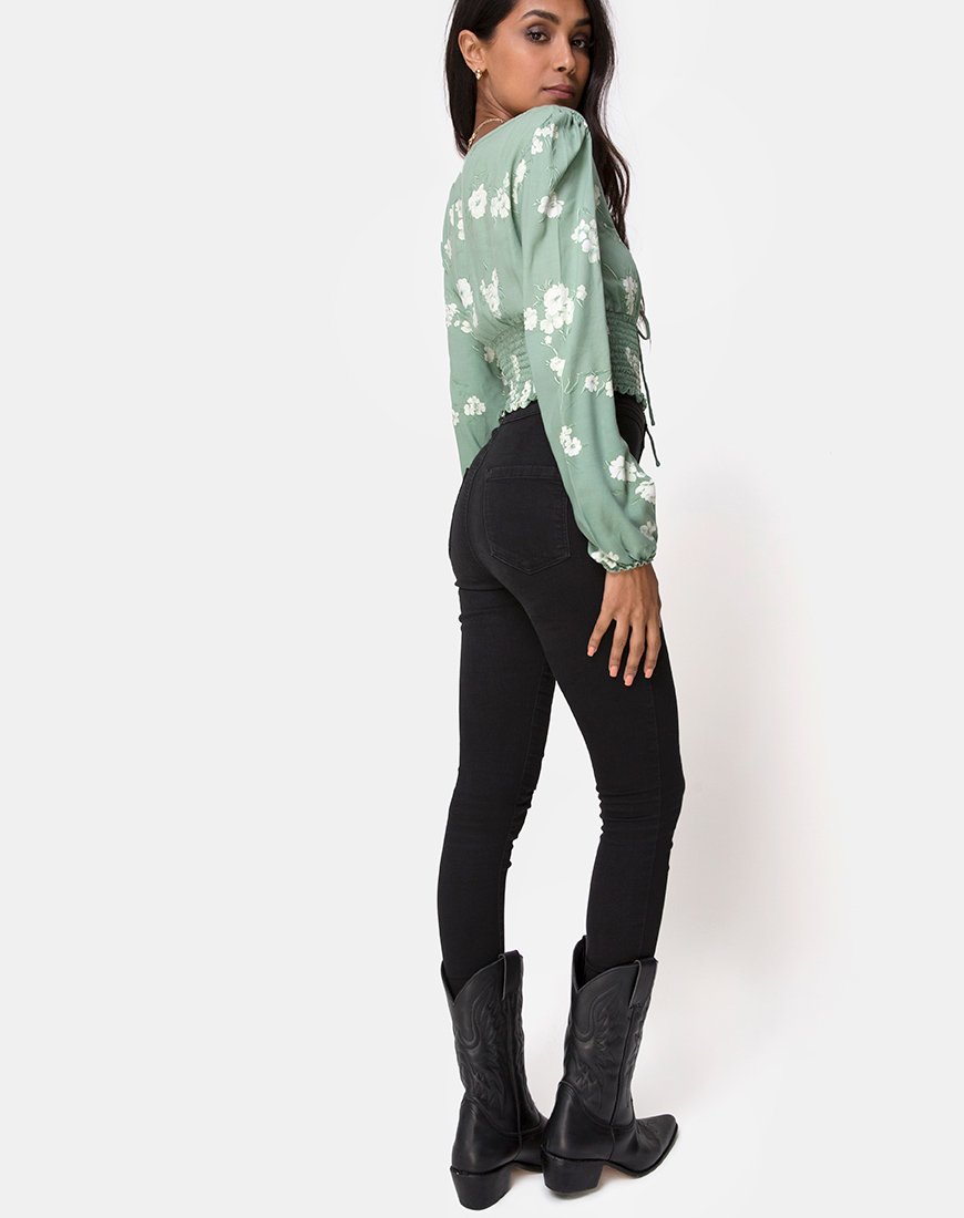 Imagen de Carmen Top en Mono Flor Verde