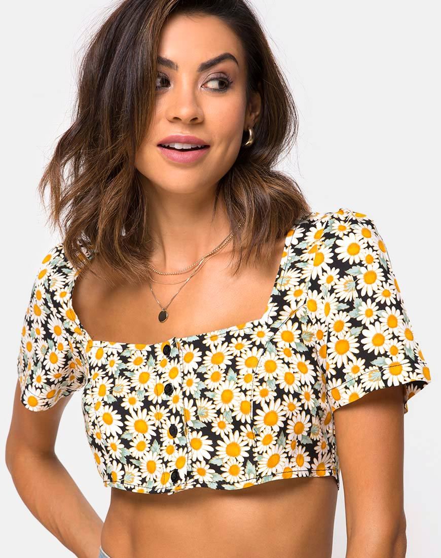 Cavazza Crop Top en Delightful Daisy