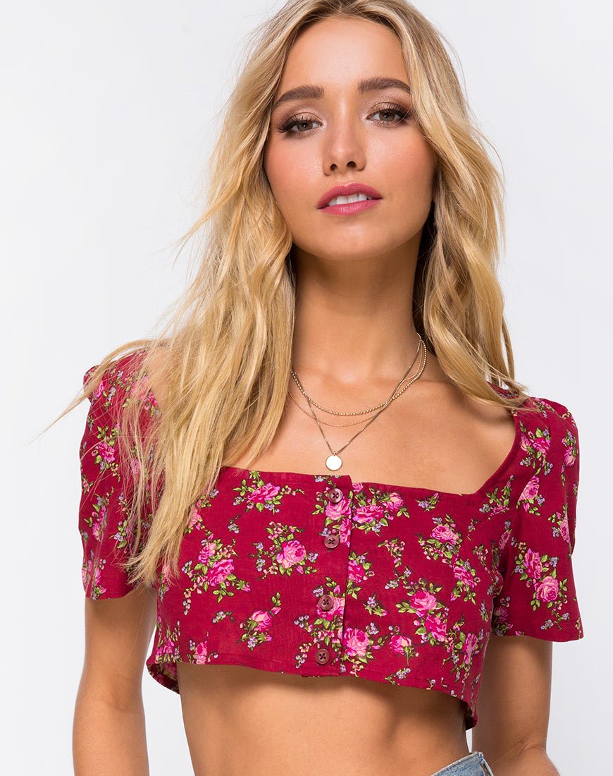 Cavazza Crop Top en Soheila Floral