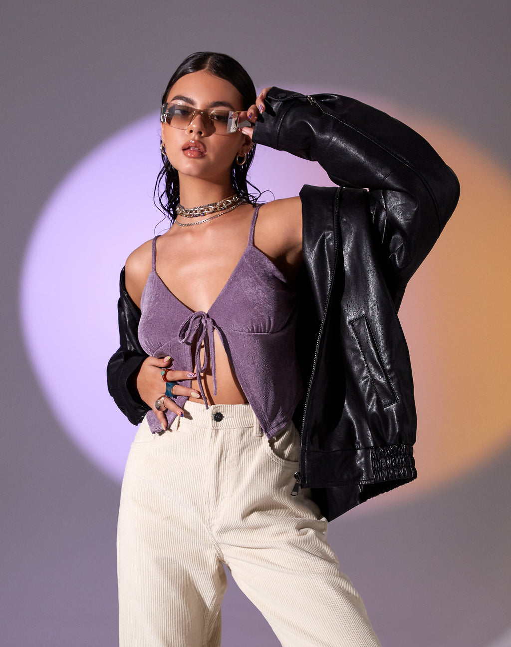Rumak Cami Top en Crepe Lavanda