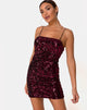Imagen de Cecile Slip Dress in Velvet Vino Lentejuelas