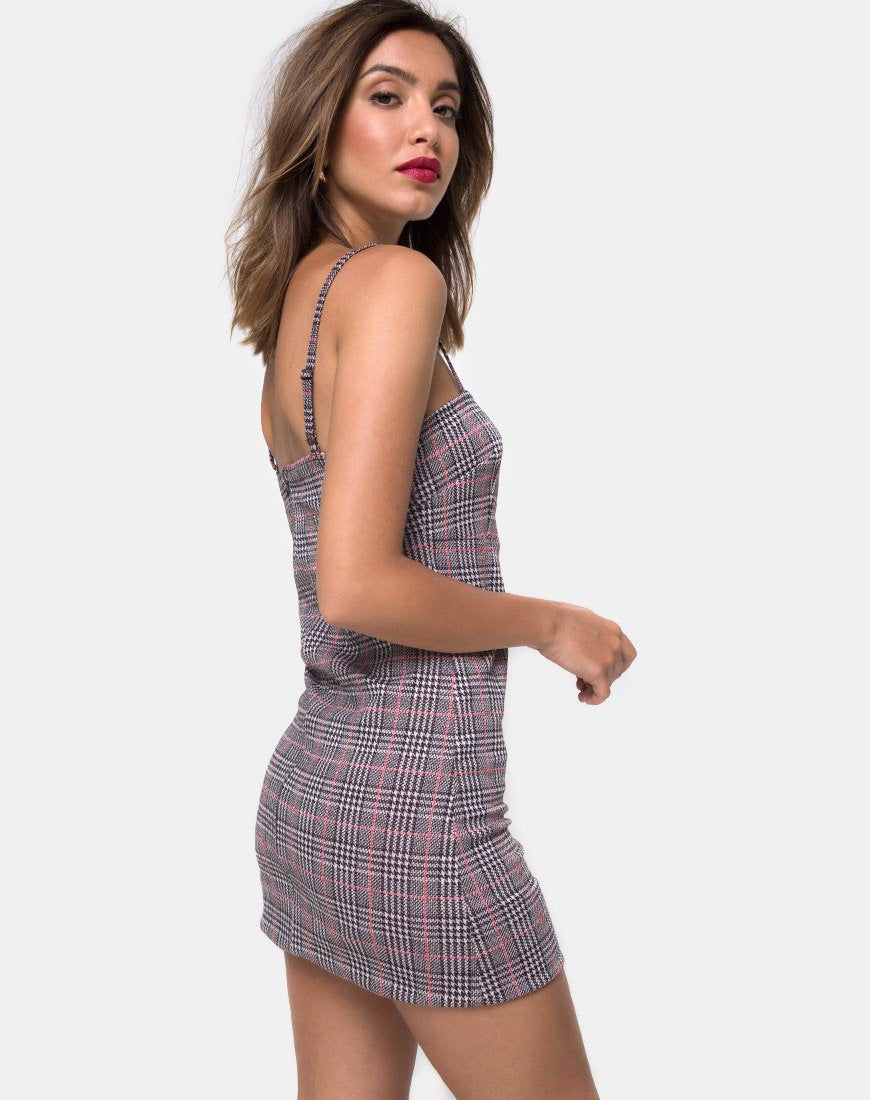 Vestido Cecile en Charles Check Blush