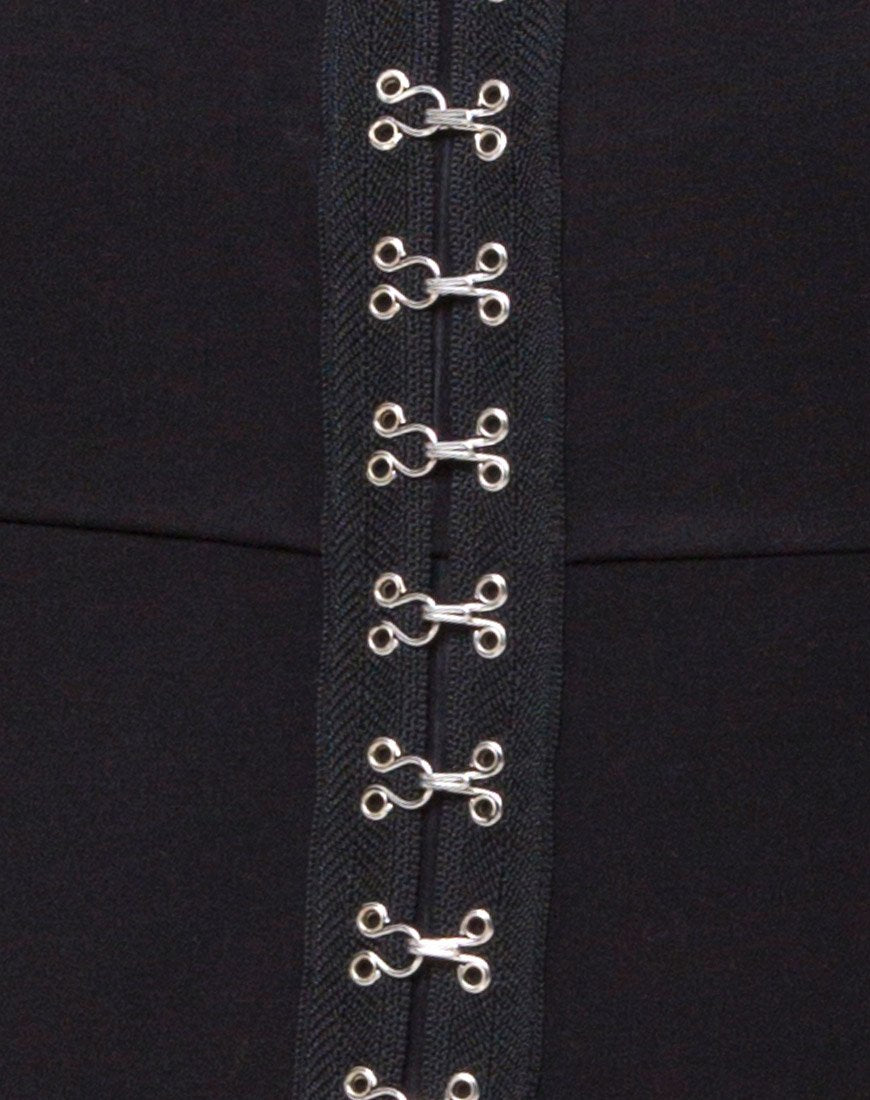 Imagen de Cecy Bodycon Dress in Black with Hook and Eye