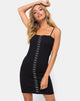 Imagen de Cecy Bodycon Dress in Black with Hook and Eye