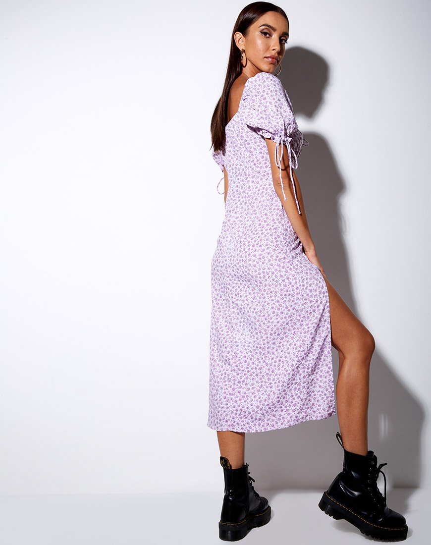 Imagen del vestido Cello Midi en Ditsy Rose Lila