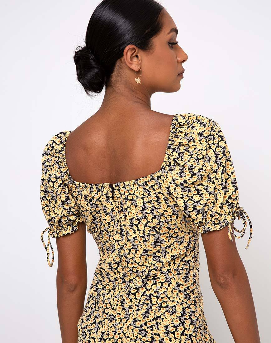 Imagen de Cello Vestido Midi en Mini Bloom Amarillo