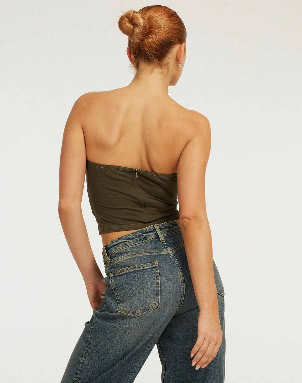 Chae Bandeau Top en Oliva