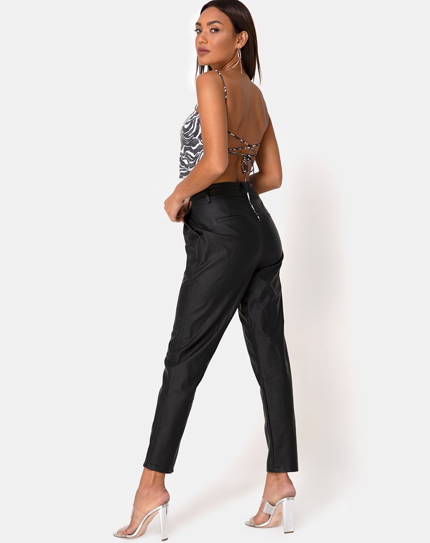 Imagen de Champo Crop Top de lentejuelas transparentes Trippy Zebra