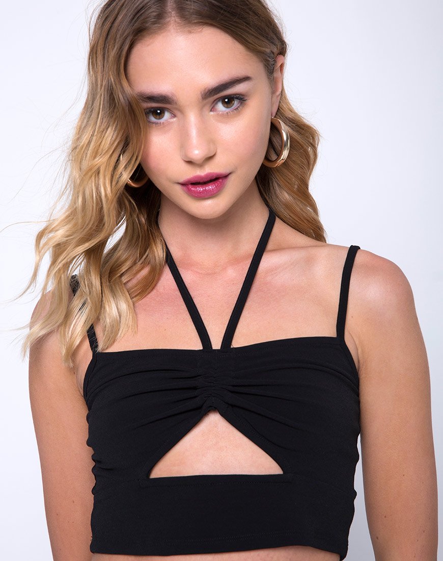 Chateau Crop Top Negro