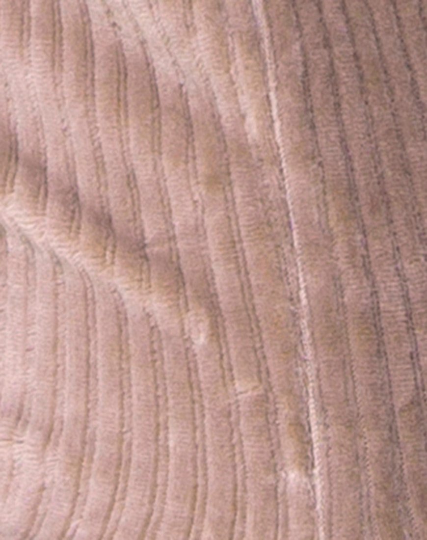 Imagen de la falda Midi Cheri Split en Rib Taupe