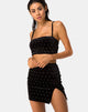 Imagen de la falda Cheri Split en negro diamante