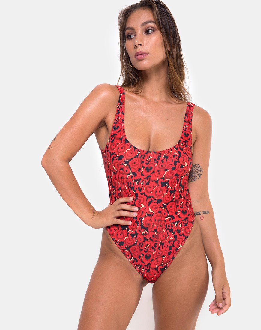 Bañador Diosa en Dragón de Fuego Chino