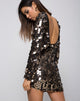 Imagen de Malia Bodycon Dress in Speckle Disc Sequin Negro
