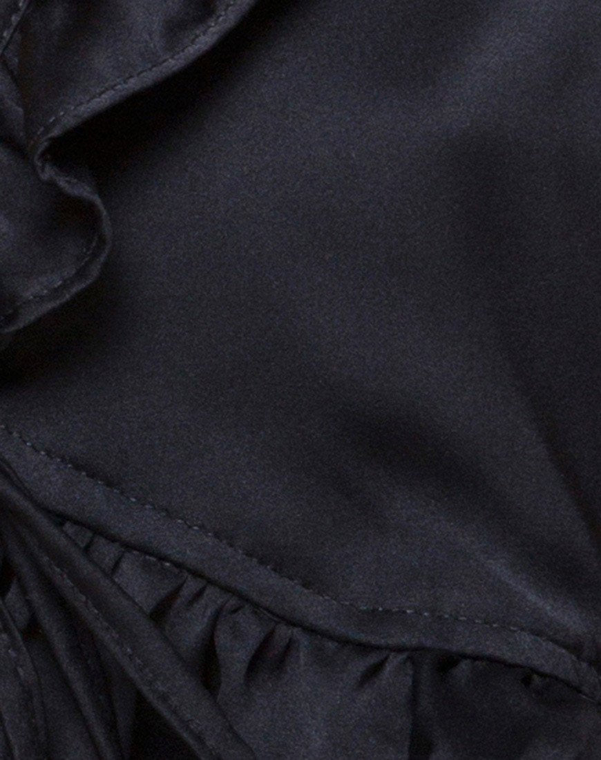 Imagen de Chisa Top de satén negro