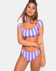 Imagen del sujetador de bikini Claudia de rayas de feria