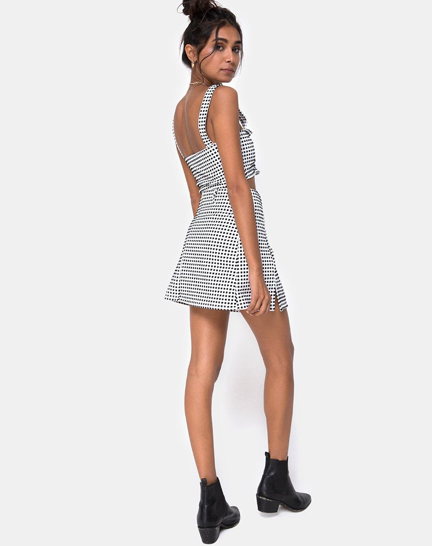 Imagen de Ciara Top en Gingham Marfil Negro