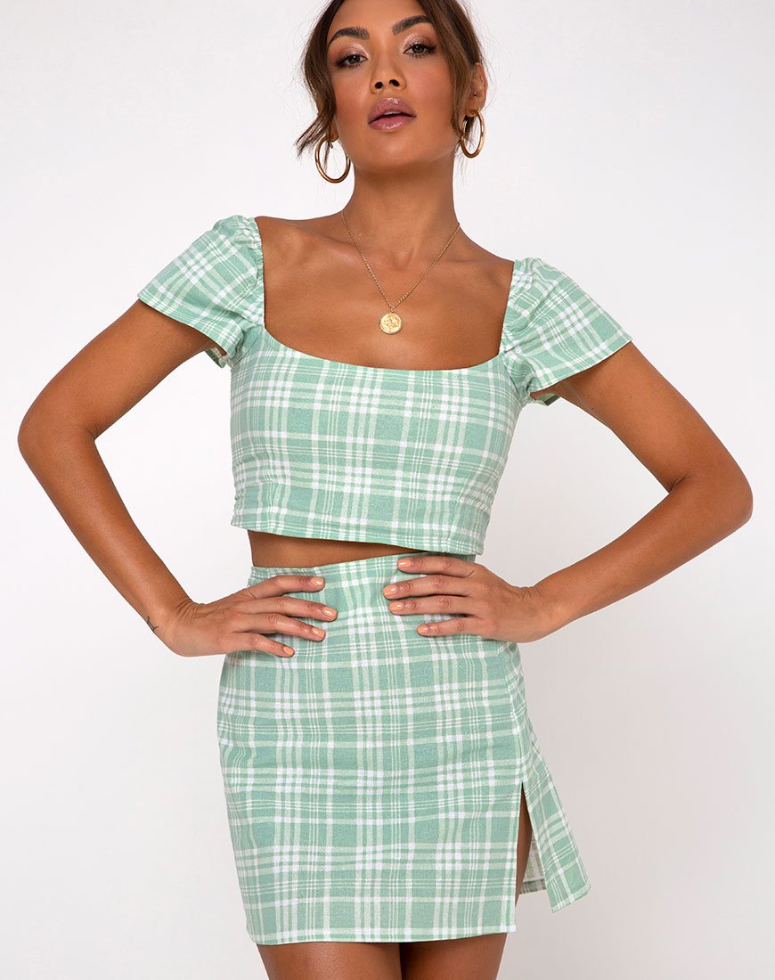 Minifalda Rinka de Mantel Neo Menta