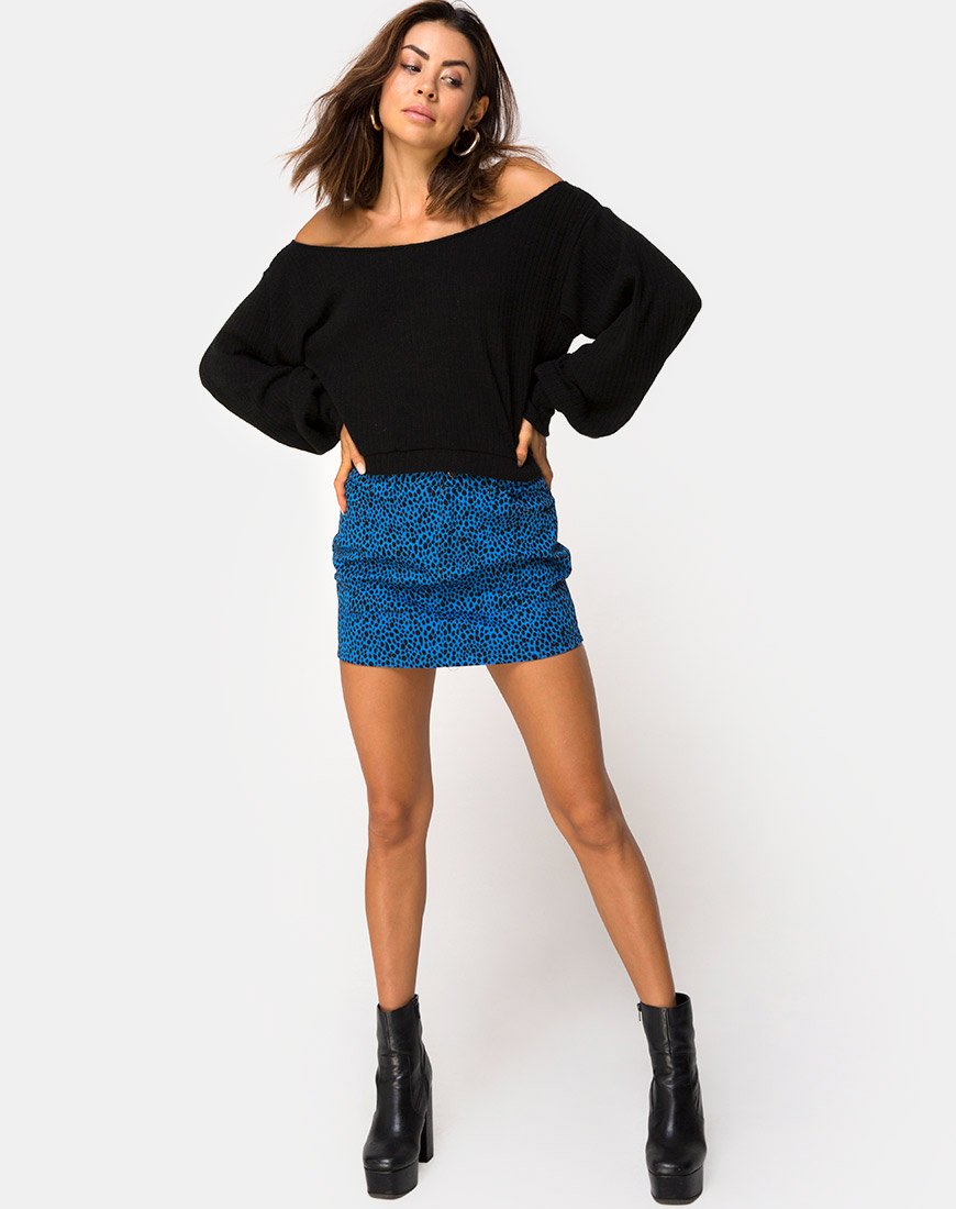 Imagen de Saray Off The Shoulder Jumper en punto negro