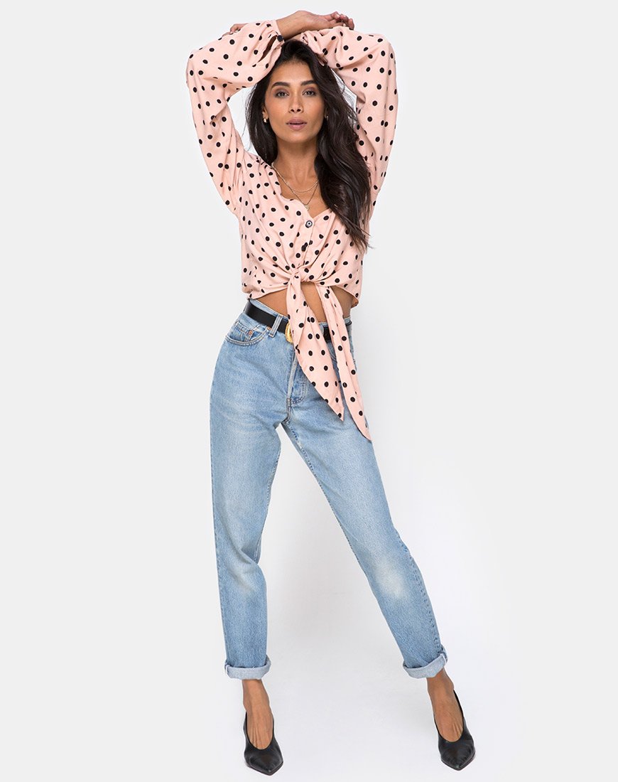Imagen de Citra Top en New Polka Nude Negro