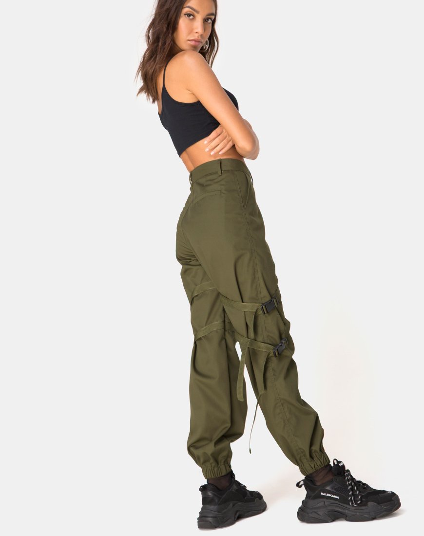 Pantalón Clive en caqui taladro