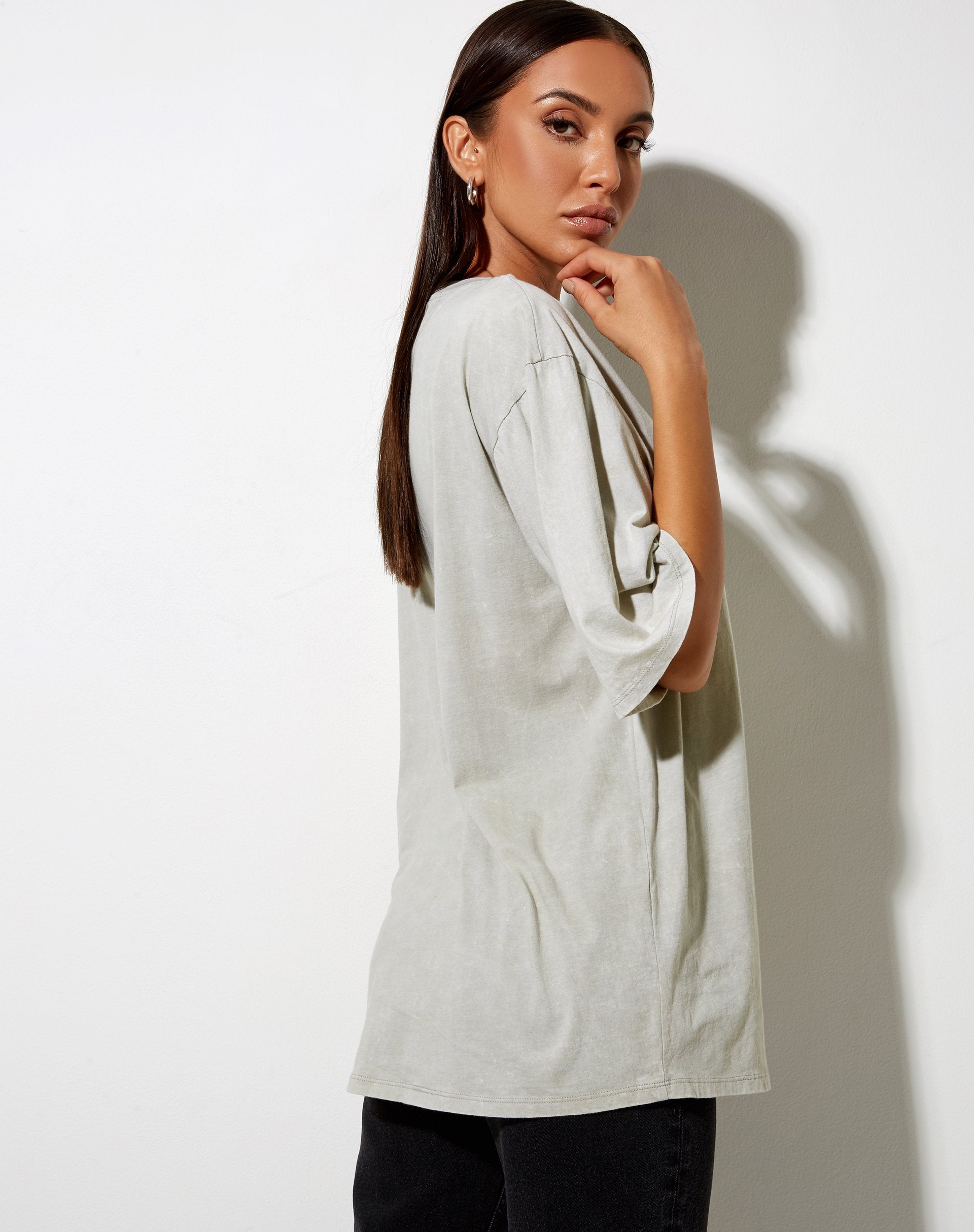 Imagen de Cocoon Tee in Ecru Angelo Label Embro