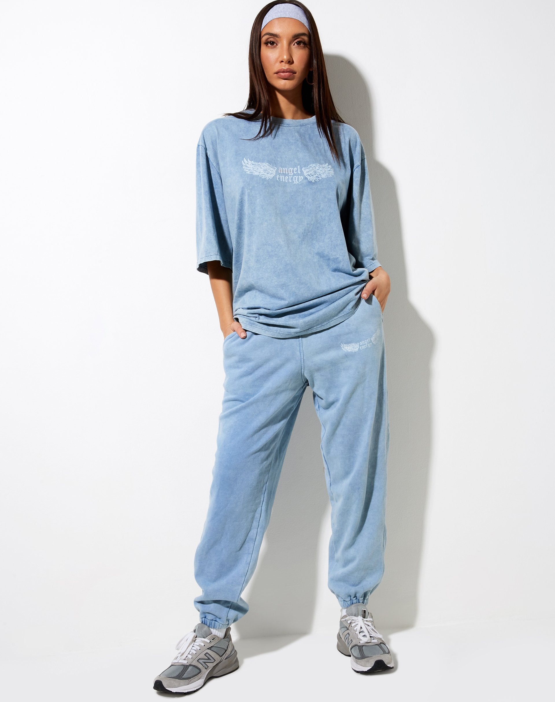 Imagen de Cocoon Tee in Washed Blue Angel Energy Wings