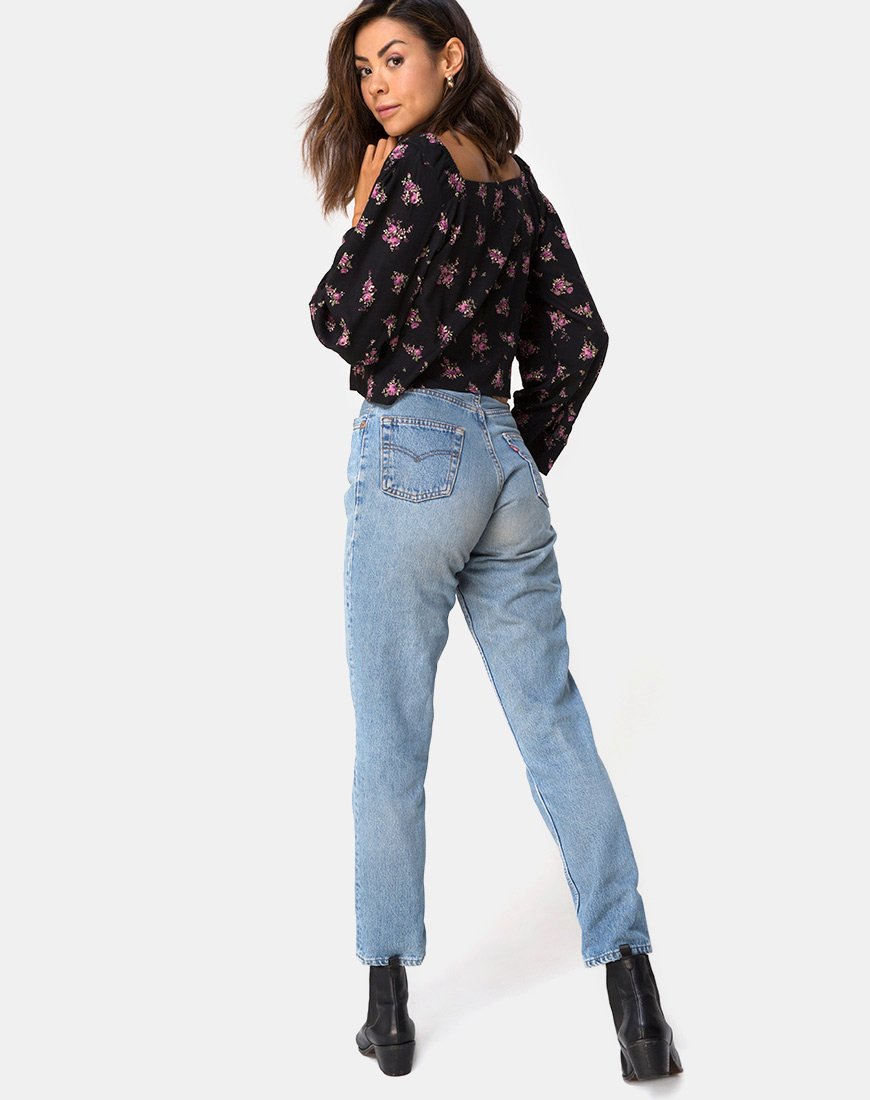 Imagen de Conila Crop Blouse en Sohey Rose Negro