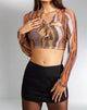 Imagen de MOTEL X IRIS Cora Crop Top en degradado terroso