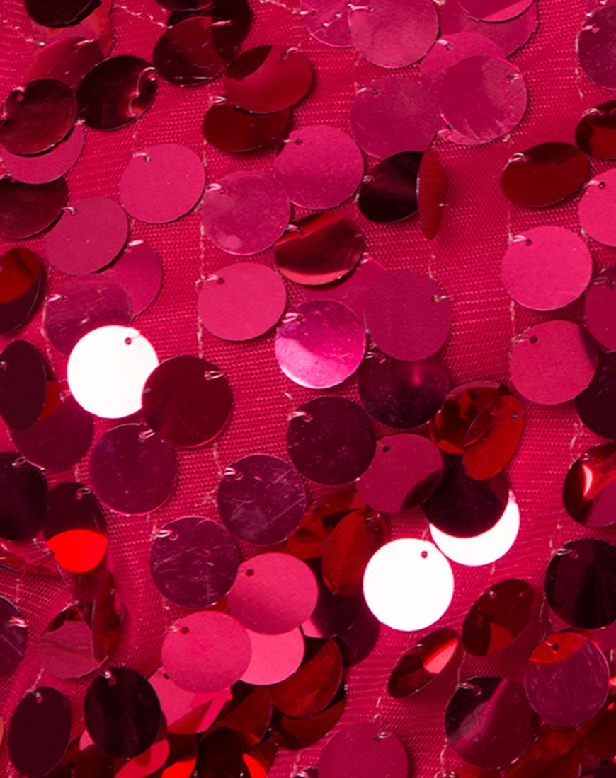 Imagen de Corine Slip Dress in Red Cherry Disc Sequin