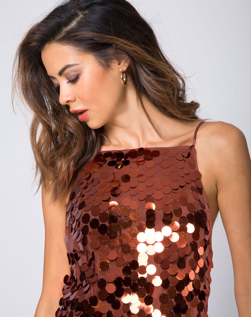 Vestido Corine en óxido