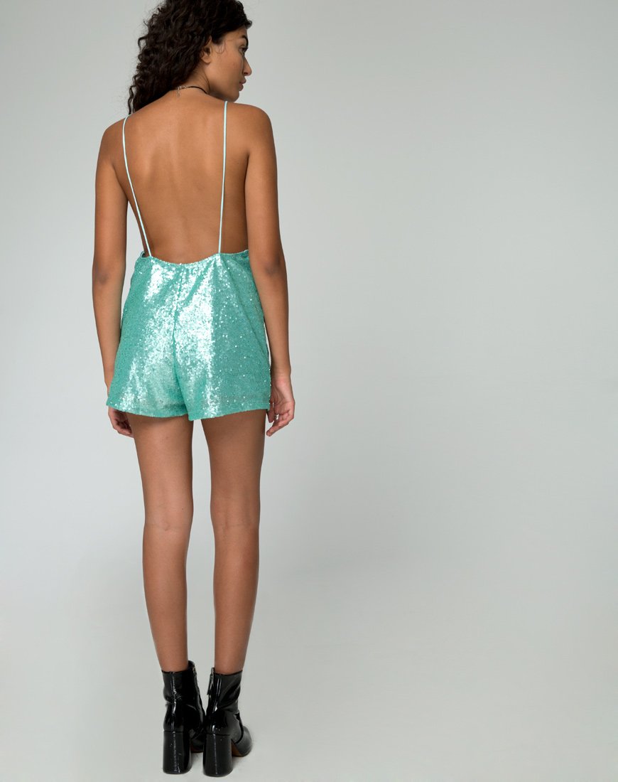 Imagen de Corsica Playsuit en menta mini lentejuelas