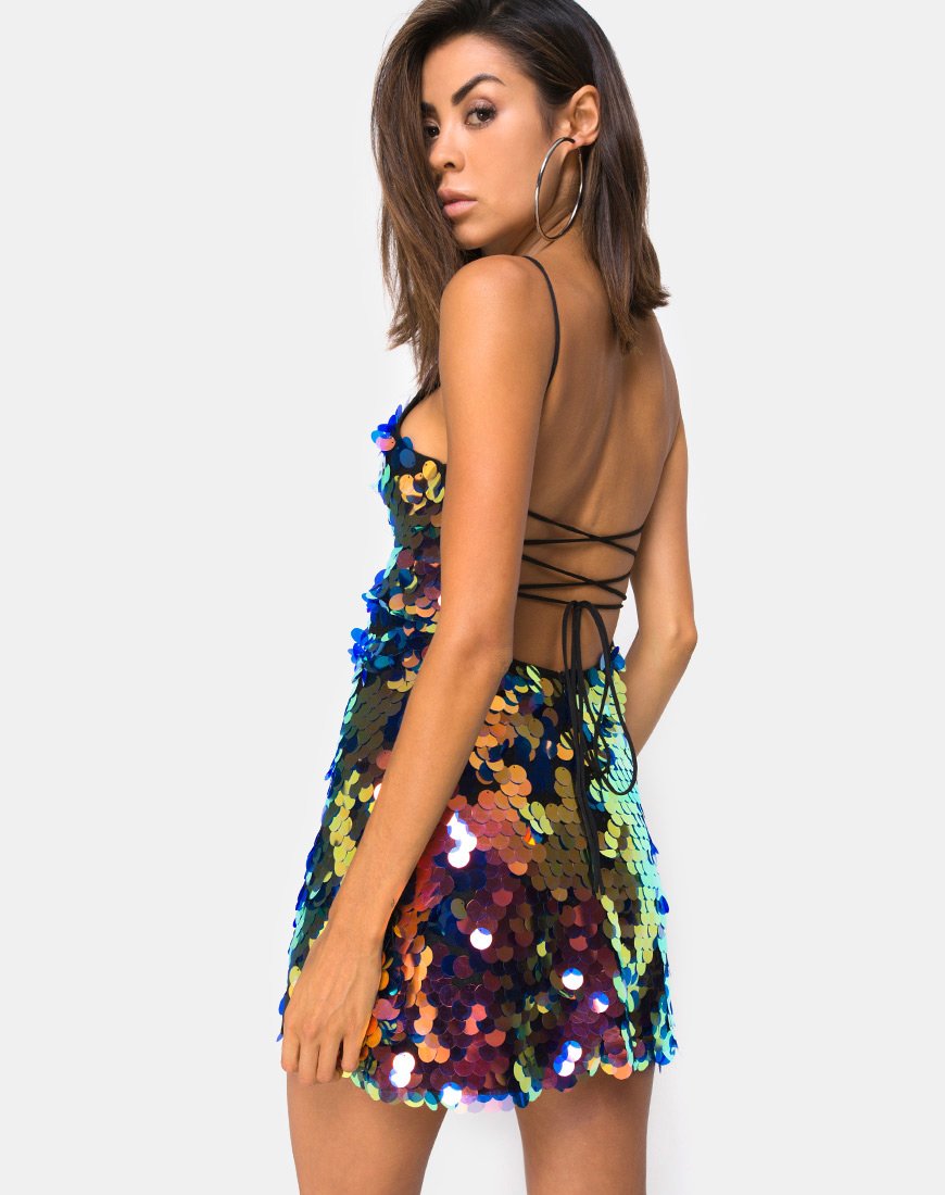 Imagen del vestido Corzoe de lentejuelas Fruta del dragón