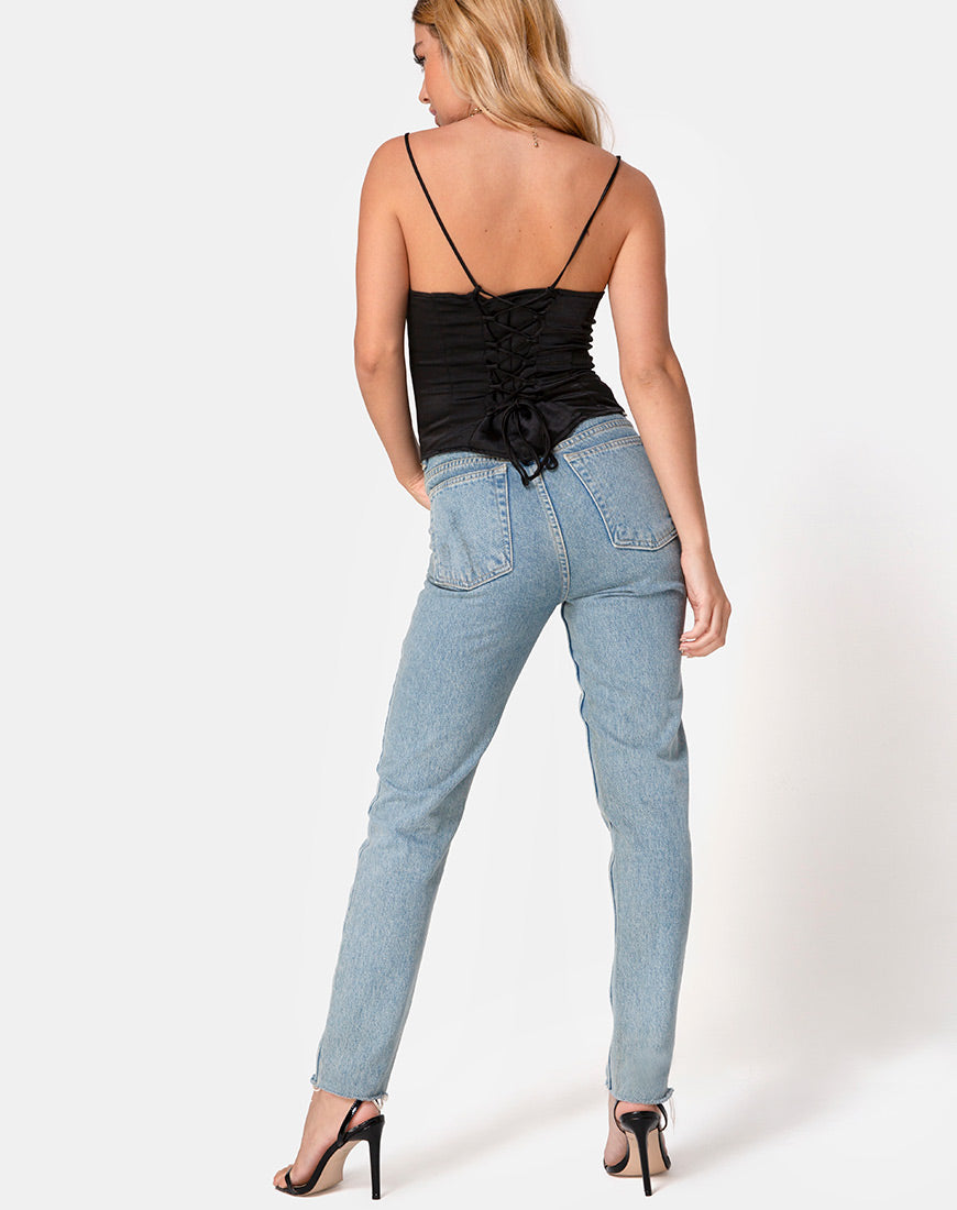Imagen de Cosey Top en negro satinado