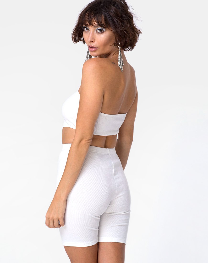 Imagen de Bike Short en Mini Rib Blanco