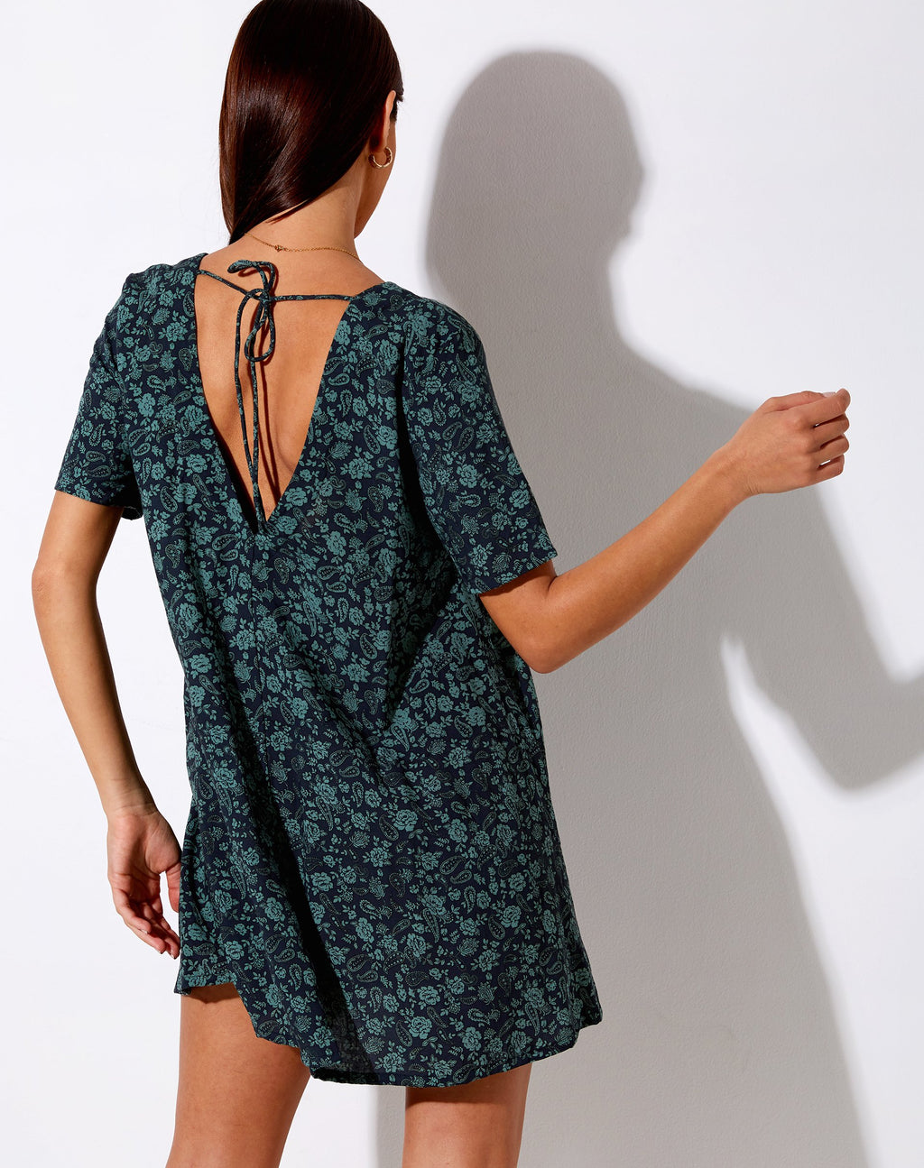 Vestido Crosena en Mono Paisley Sage