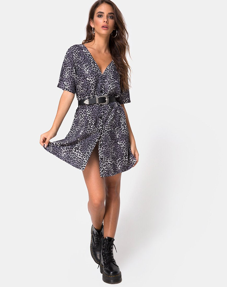 Imagen de Crosena Swing Dress in Rar Leopard Grey