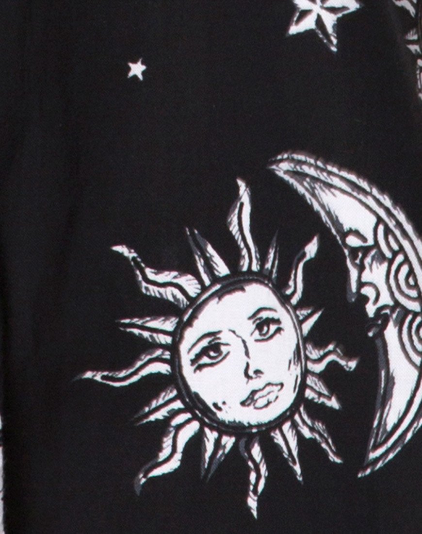 Imagen de Crosena Vestido Swing en Sun Moon Stars BW