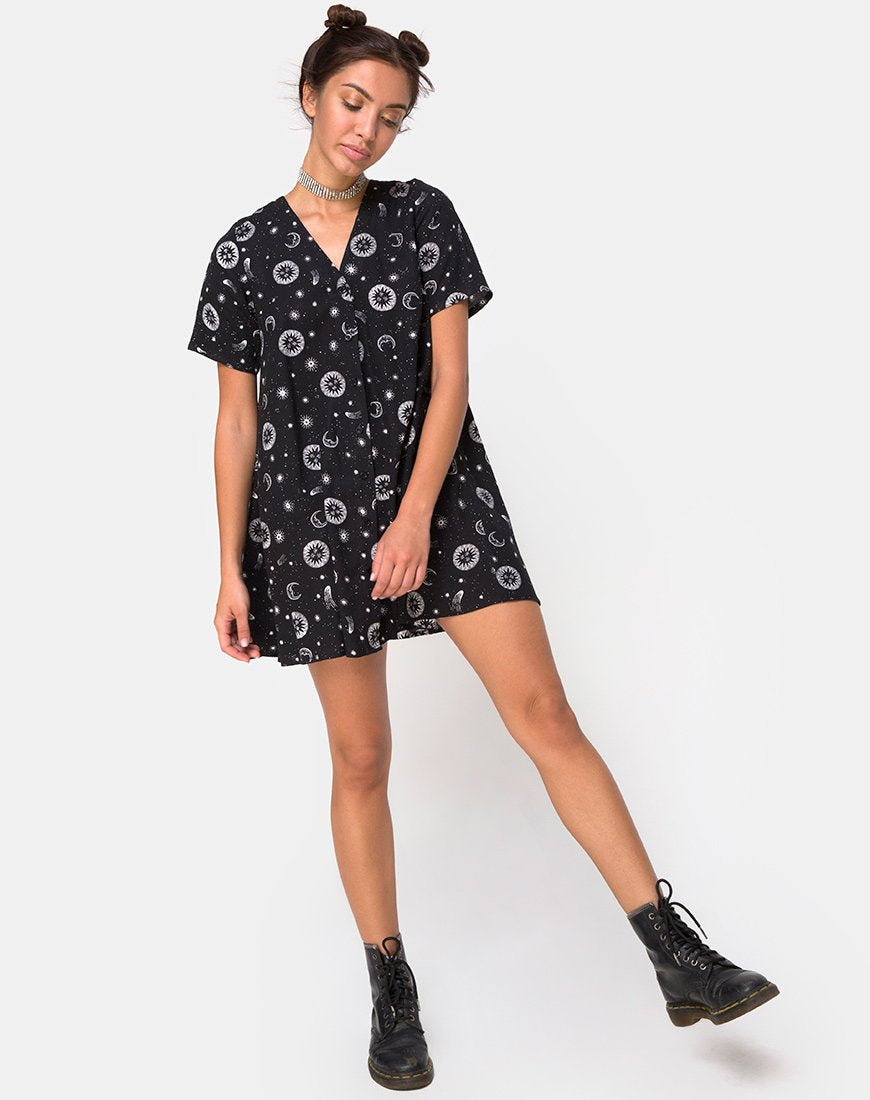 Imagen de Crosena Vestido Swing en Negro Celeste Pequeño X Princesa Polly