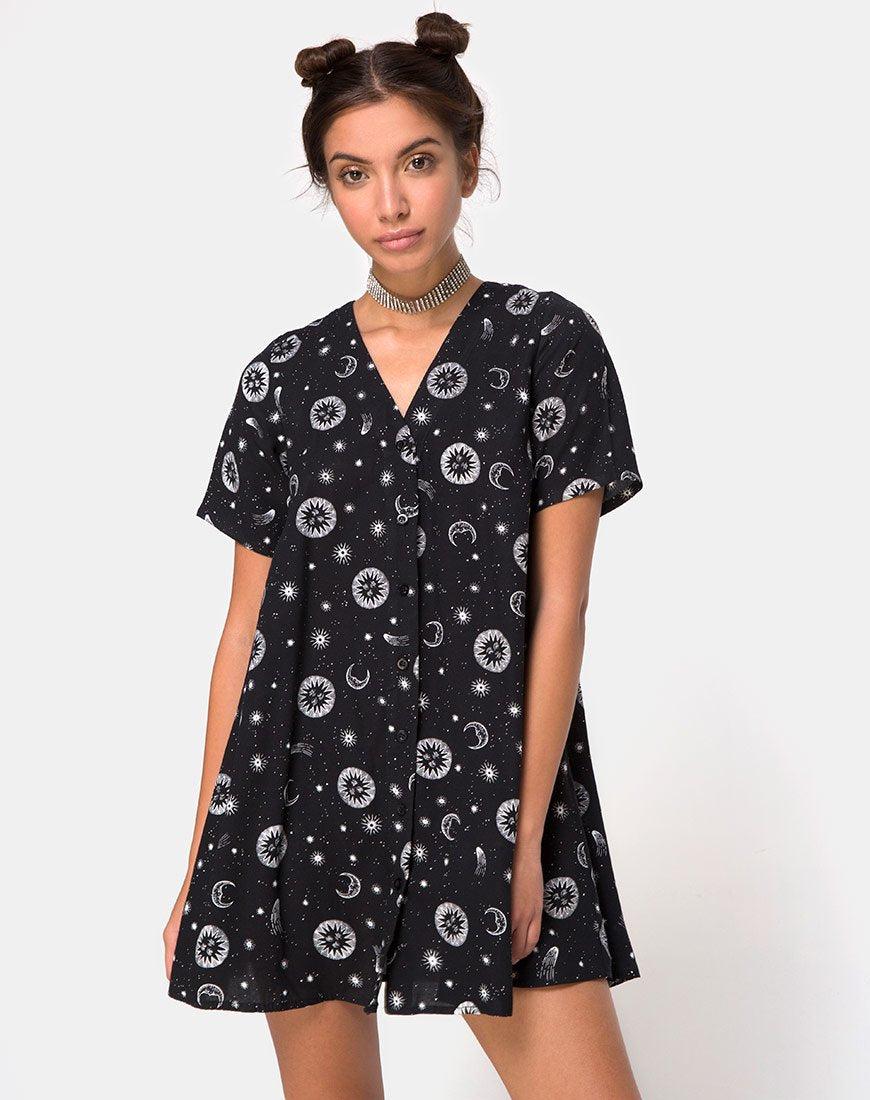 Imagen de Crosena Vestido Swing en Negro Celeste Pequeño X Princesa Polly