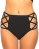 Imagen de braguita de bikini Crystal Cut Out en negro