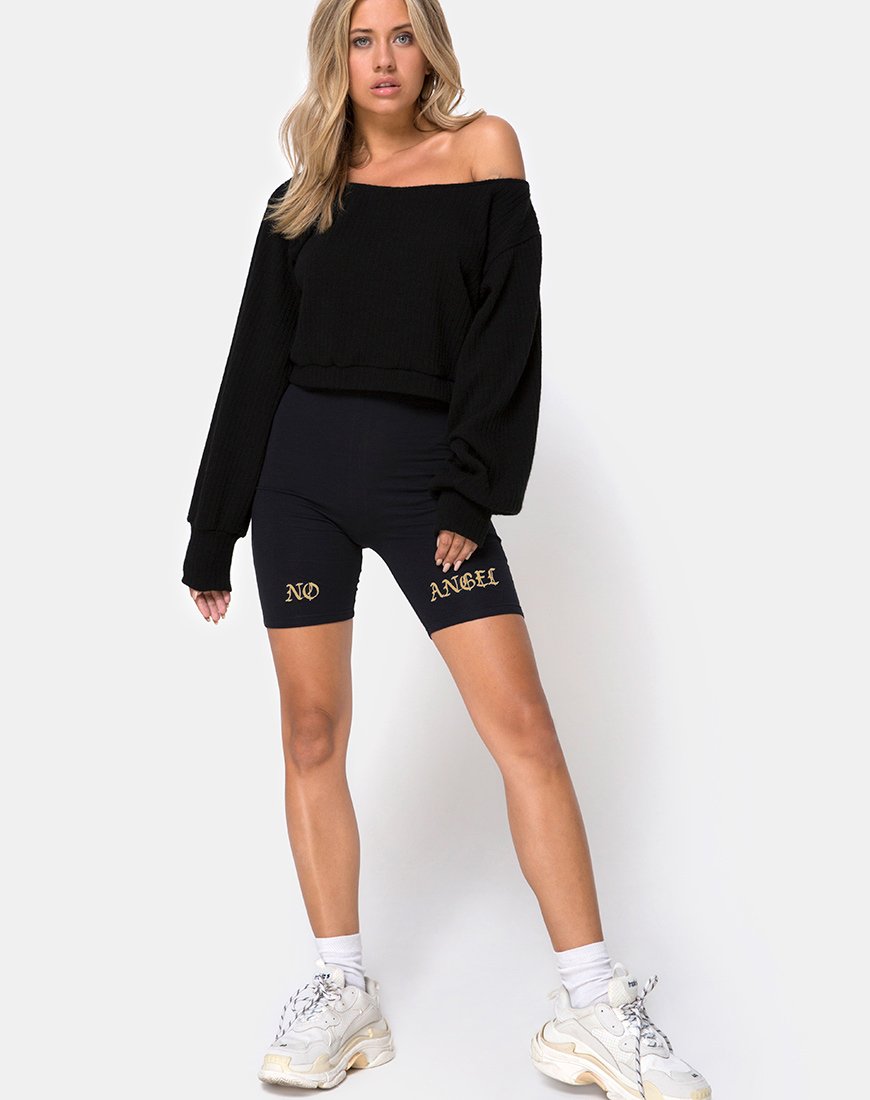 Culotte Ciclismo Negro Sin Angel Bordado