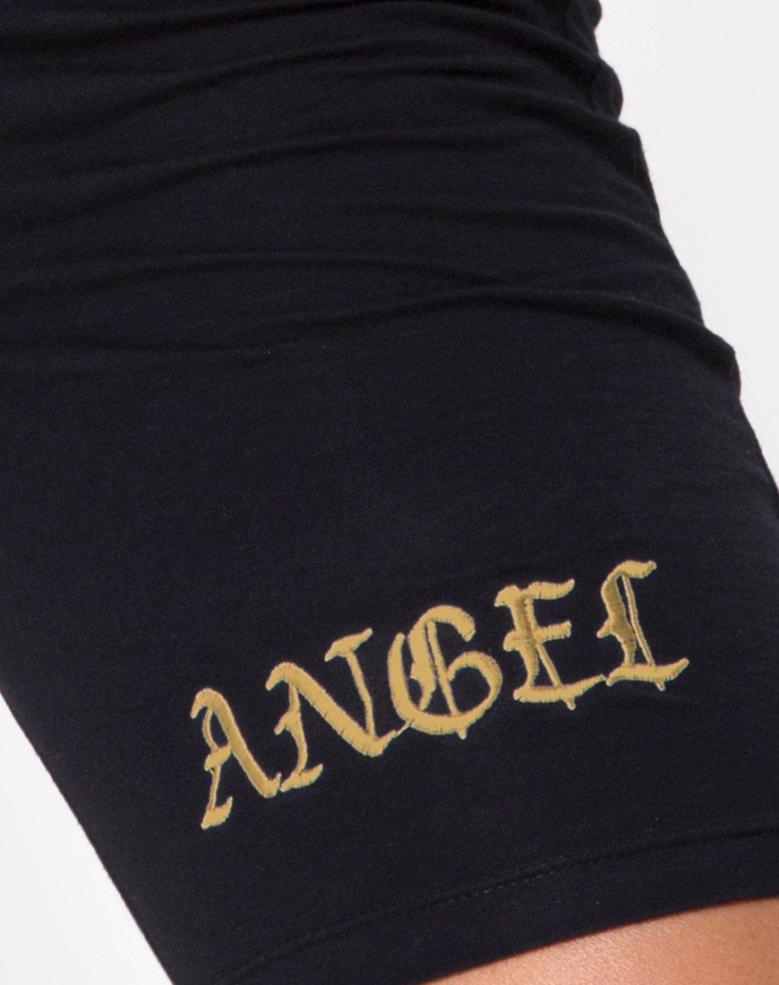 Imagen de Cycle Short Negro Sin Angel Bordado