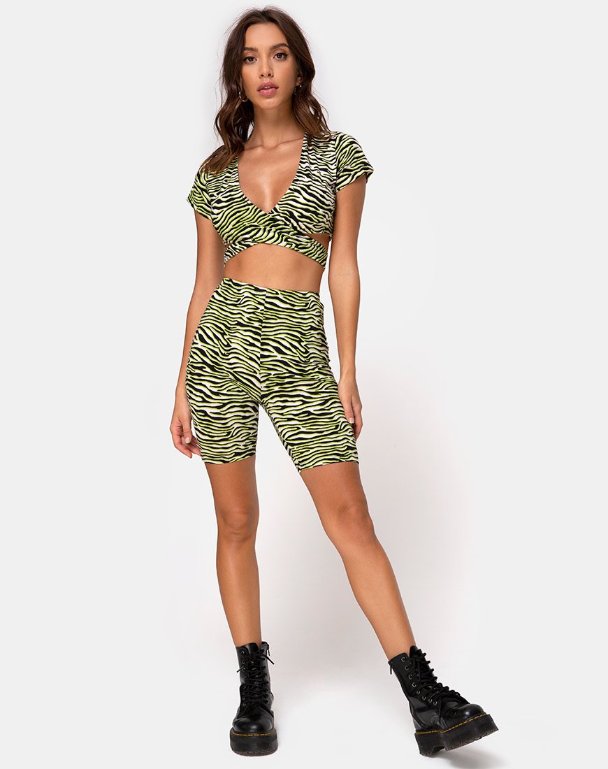 Imagen de Cycle Short en Zebra Fluro Green