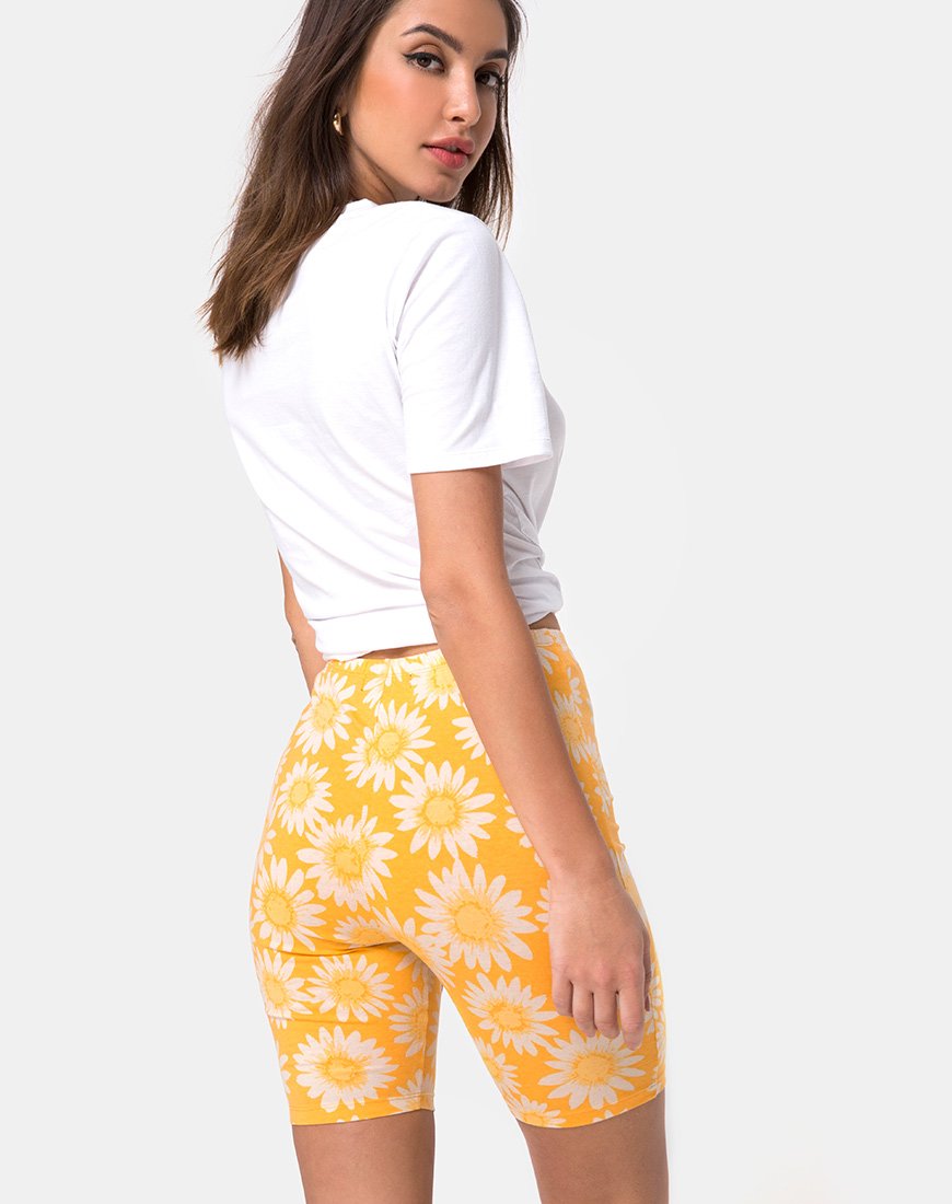 Pantalón Corto Cycle en Amarillo Floral Sunkissed